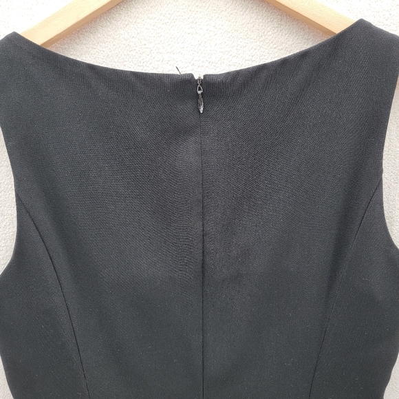 EXPRESS black Slit front & Back V-neck Sleeveless Dress Size- 3/4 - Picture 5 of 8